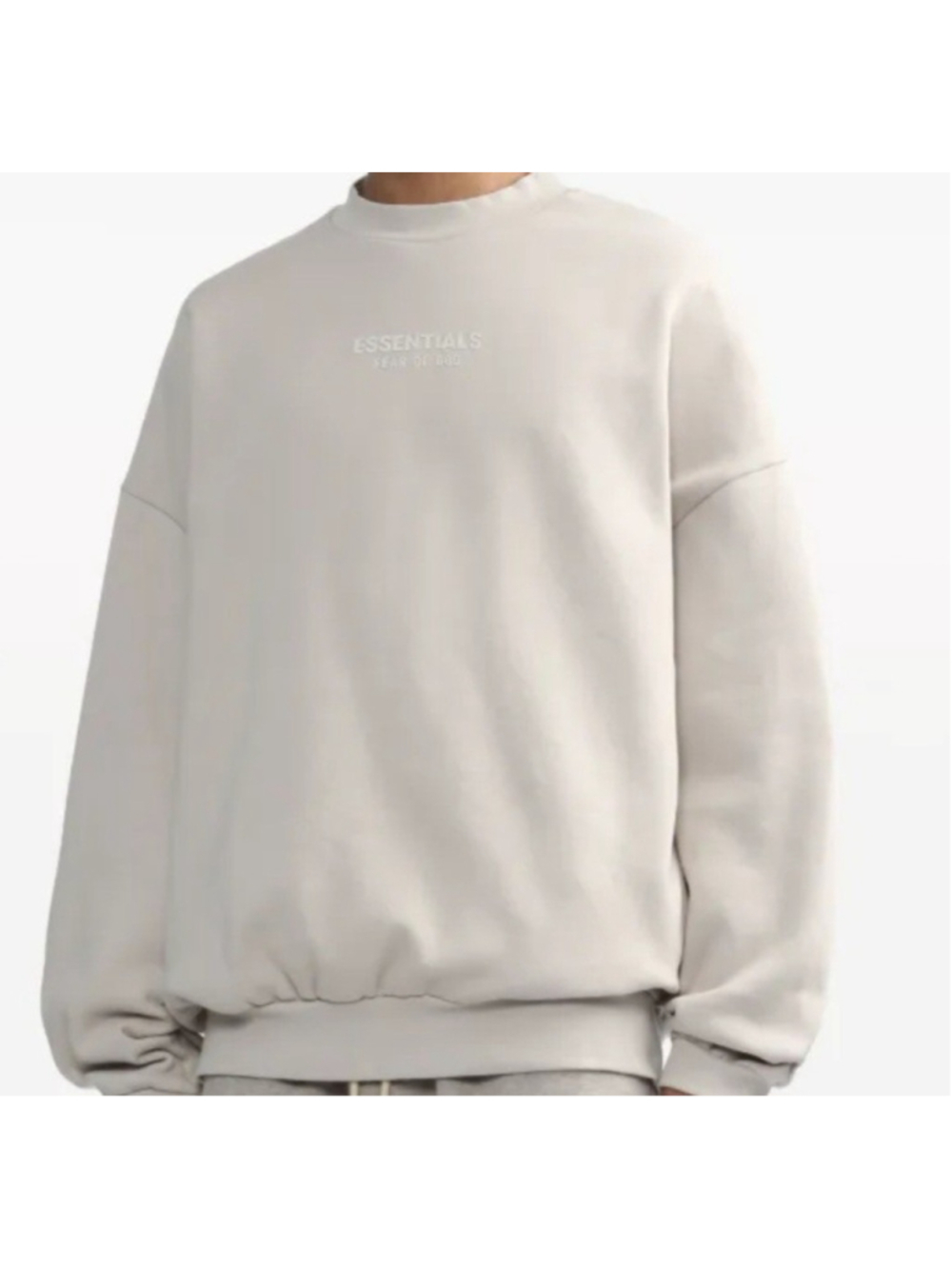 Fear of God Essentials Beige Crewneck Oversized Sweatshirt Men’s Size Medium